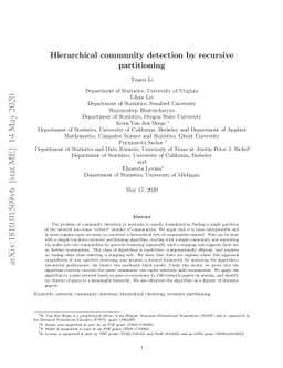 Hierarchical community detection by recursive partitioning
