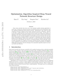 Optimization Algorithm Inspired Deep Neural Network Structure Design