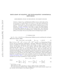 Simulation of elliptic and hypo-elliptic conditional diffusions