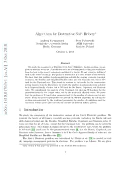 Algorithms for Destructive Shift Bribery