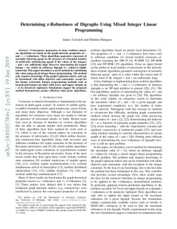 Determining r-Robustness of Digraphs Using Mixed Integer Linear
  Programming