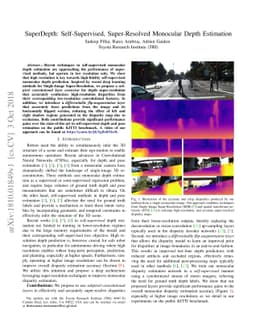 SuperDepth: Self-Supervised, Super-Resolved Monocular Depth Estimation