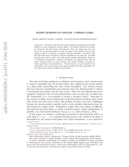 Bandit learning in concave $N$-person games