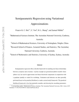 Semiparametric Regression using Variational Approximations