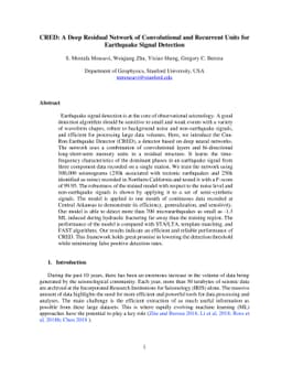 CRED: A Deep Residual Network of Convolutional and Recurrent Units for
  Earthquake Signal Detection