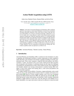 Action Model Acquisition using LSTM