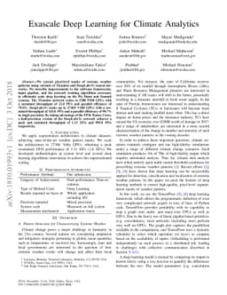 Exascale Deep Learning for Climate Analytics