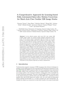 A Comprehensive Approach for Learning-based Fully-Automated Inter-slice
  Motion Correction for Short-Axis Cine Cardiac MR Image Stacks