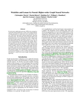 Weisfeiler and Leman Go Neural: Higher-order Graph Neural Networks