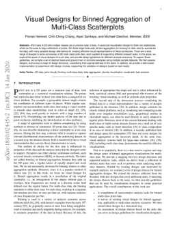 Visual Designs for Binned Aggregation of Multi-Class Scatterplots