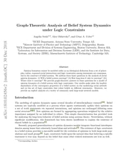 Graph-Theoretic Analysis of Belief System Dynamics under Logic
  Constraints