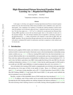High-Dimensional Poisson DAG Model Learning Using $\ell_1$-Regularized
  Regression