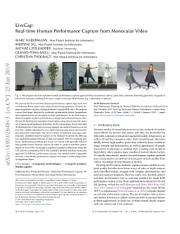 LiveCap: Real-time Human Performance Capture from Monocular Video