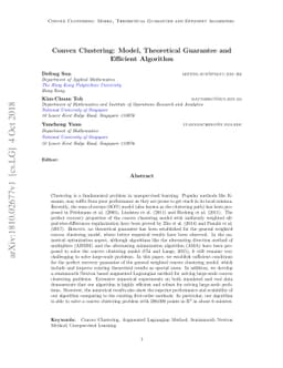 Convex Clustering: Model, Theoretical Guarantee and Efficient Algorithm