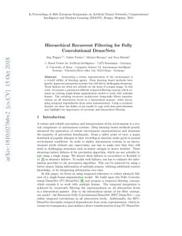 Hierarchical Recurrent Filtering for Fully Convolutional DenseNets