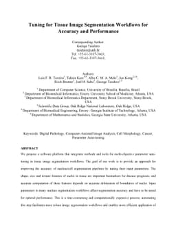 Tuning for Tissue Image Segmentation Workflows for Accuracy and
  Performance