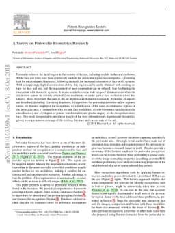 A Survey on Periocular Biometrics Research