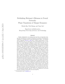 Rethinking Breiman's Dilemma in Neural Networks: Phase Transitions of
  Margin Dynamics