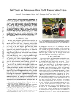 AutOTranS: an Autonomous Open World Transportation System