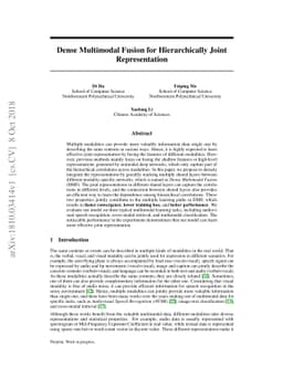 Dense Multimodal Fusion for Hierarchically Joint Representation