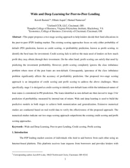 Wide and Deep Learning for Peer-to-Peer Lending