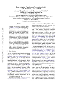 Improving the Transformer Translation Model with Document-Level Context