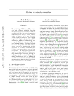 Design by adaptive sampling