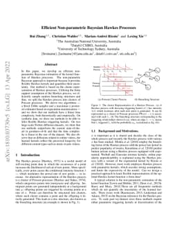 Efficient Non-parametric Bayesian Hawkes Processes
