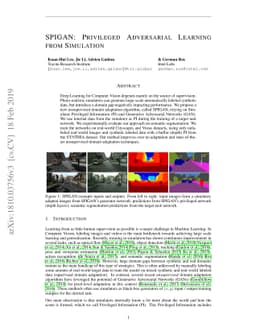 SPIGAN: Privileged Adversarial Learning from Simulation