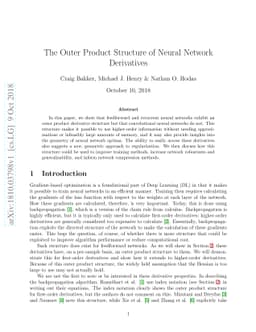 The Outer Product Structure of Neural Network Derivatives