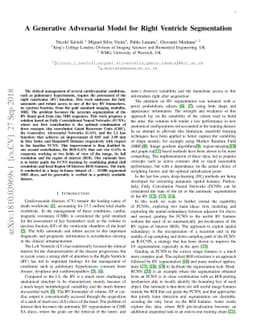 A Generative Adversarial Model for Right Ventricle Segmentation