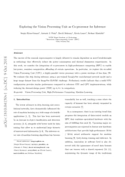 Exploring the Vision Processing Unit as Co-processor for Inference