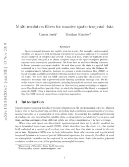 Multi-resolution filters for massive spatio-temporal data