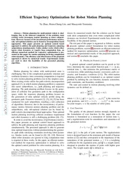 Efficient Trajectory Optimization for Robot Motion Planning