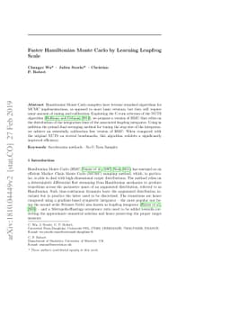 Faster Hamiltonian Monte Carlo by Learning Leapfrog Scale