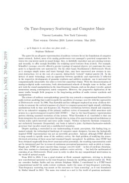 On Time-frequency Scattering and Computer Music