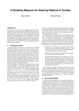 A Similarity Measure for Weaving Patterns in Textiles