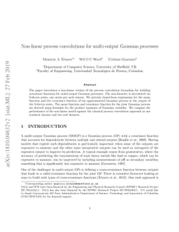 Non-linear process convolutions for multi-output Gaussian processes