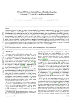 Hybrid KNN-Join: Parallel Nearest Neighbor Searches Exploiting CPU and
  GPU Architectural Features