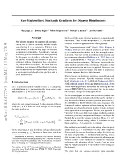 Rao-Blackwellized Stochastic Gradients for Discrete Distributions