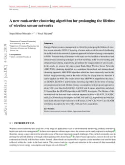 A new rank-order clustering algorithm for prolonging the lifetime of
  wireless sensor networks