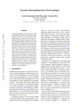 Towards Understanding Linear Word Analogies