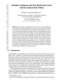 Globally Continuous and Non-Markovian Activity Analysis from Videos