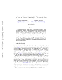 A Simple Way to Deal with Cherry-picking