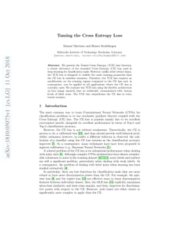 Taming the Cross Entropy Loss