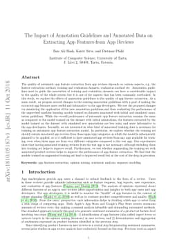 The Impact of Annotation Guidelines and Annotated Data on Extracting App
  Features from App Reviews
