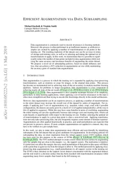 Efficient Augmentation via Data Subsampling
