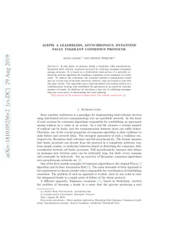 Aleph: A Leaderless, Asynchronous, Byzantine Fault Tolerant Consensus
  Protocol