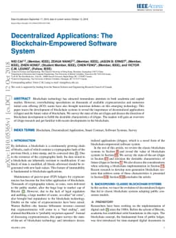 Decentralized Applications: The Blockchain-Empowered Software System