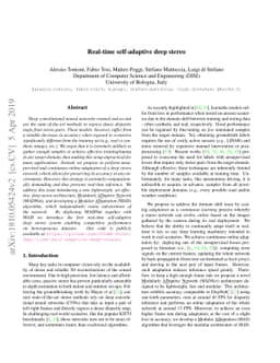 Real-time self-adaptive deep stereo
